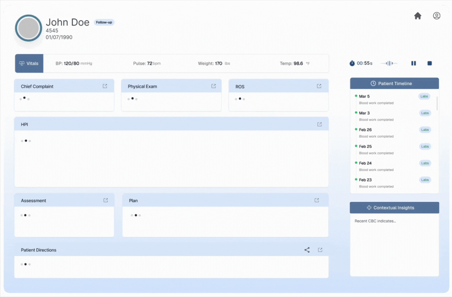 Blinkscribe AI Documentation Interface